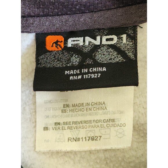 And1 Mens Camo Hoodie 2XL Brown Long Sleeve Kangaroo Pocket Pullover Sweatshirt - Picture 7 of 10